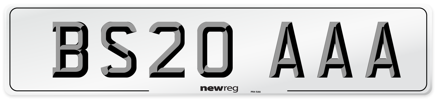 BS20 AAA Number Plate from New Reg